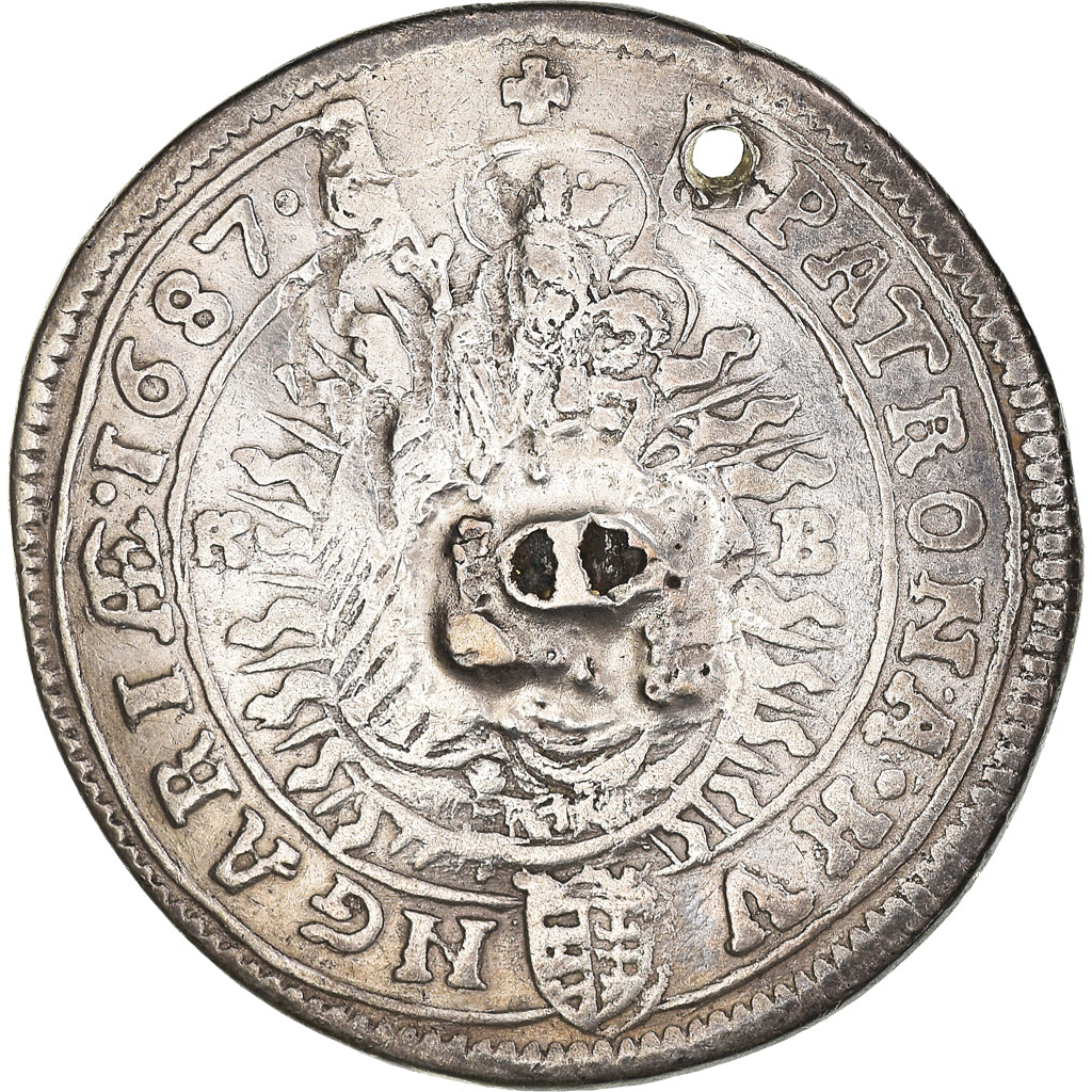 Hungary, Leopold I, 15 Krajczar, 1687, Kremnitz, Silver, EF(40-45), KM:A192