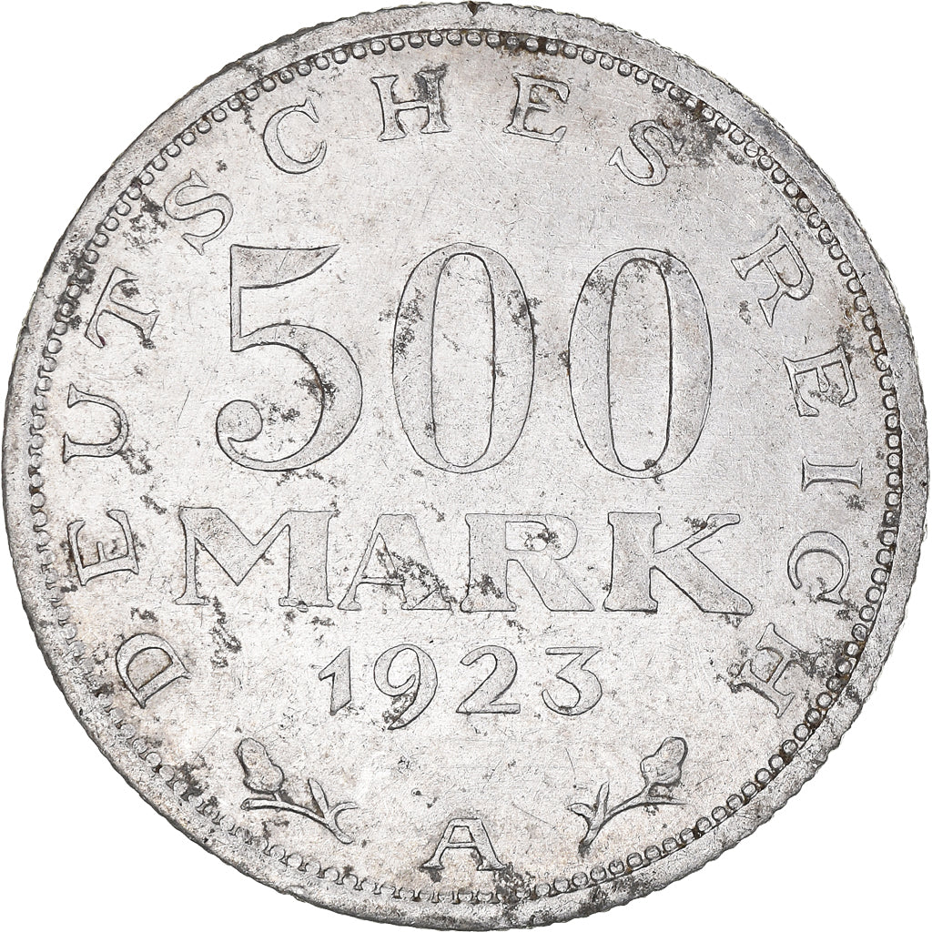 Moneta, NIEMCY, REP. WEIMARSKA, 500 Mark, 1923, Berlin, EF(40-45), Aluminium