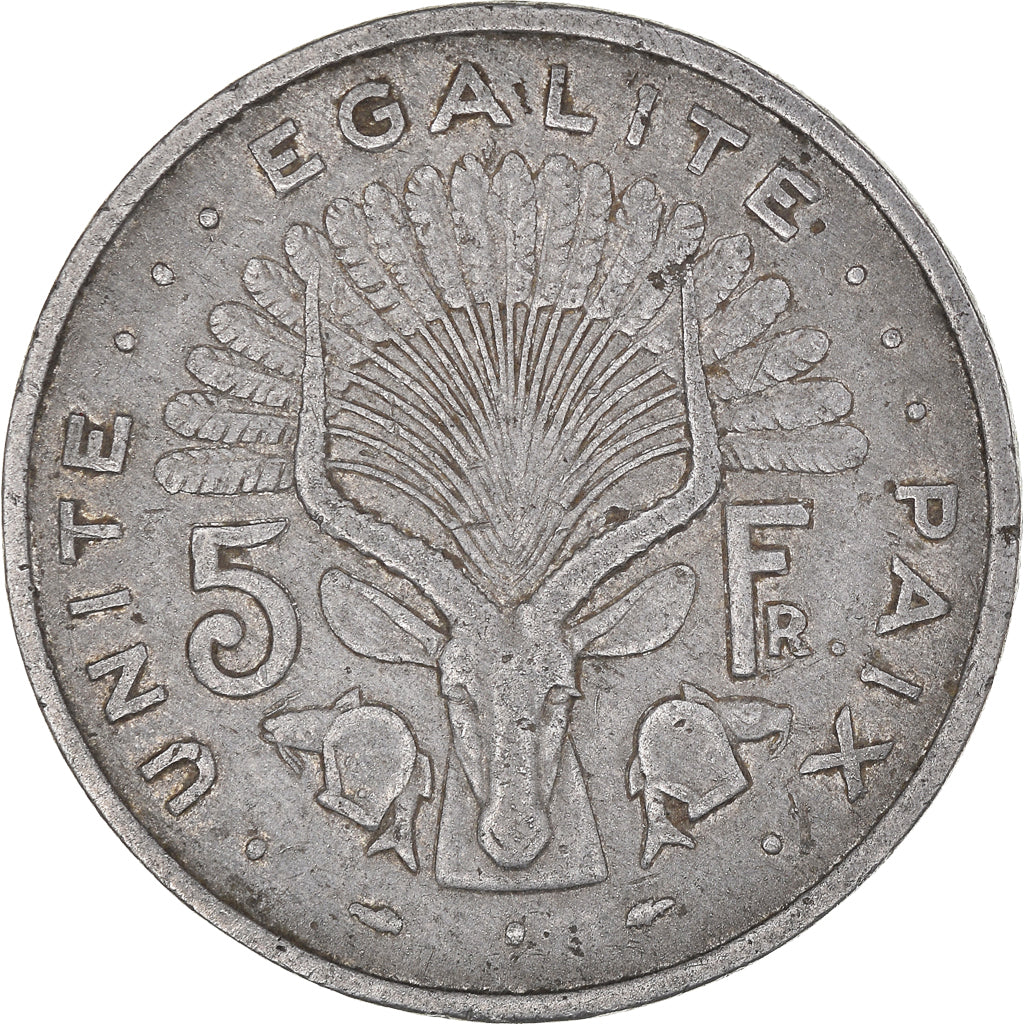 Coin, Djibouti, 5 Francs, 1989, Paris, EF(40-45), Aluminum, KM:22