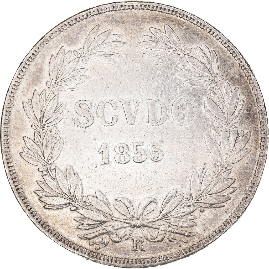 Moneta, STATI ITALIANI, PAPAL STATES, Pius IX, Scudo, 1853, Rome, BB+, Argento