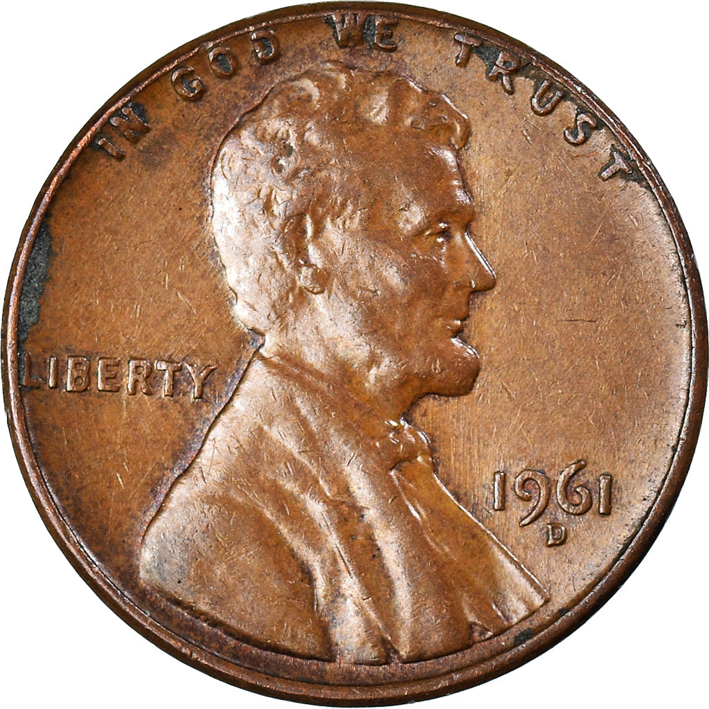 Münze, Vereinigte Staaten, Lincoln Cent, 1961, Denver, VZ, Messing