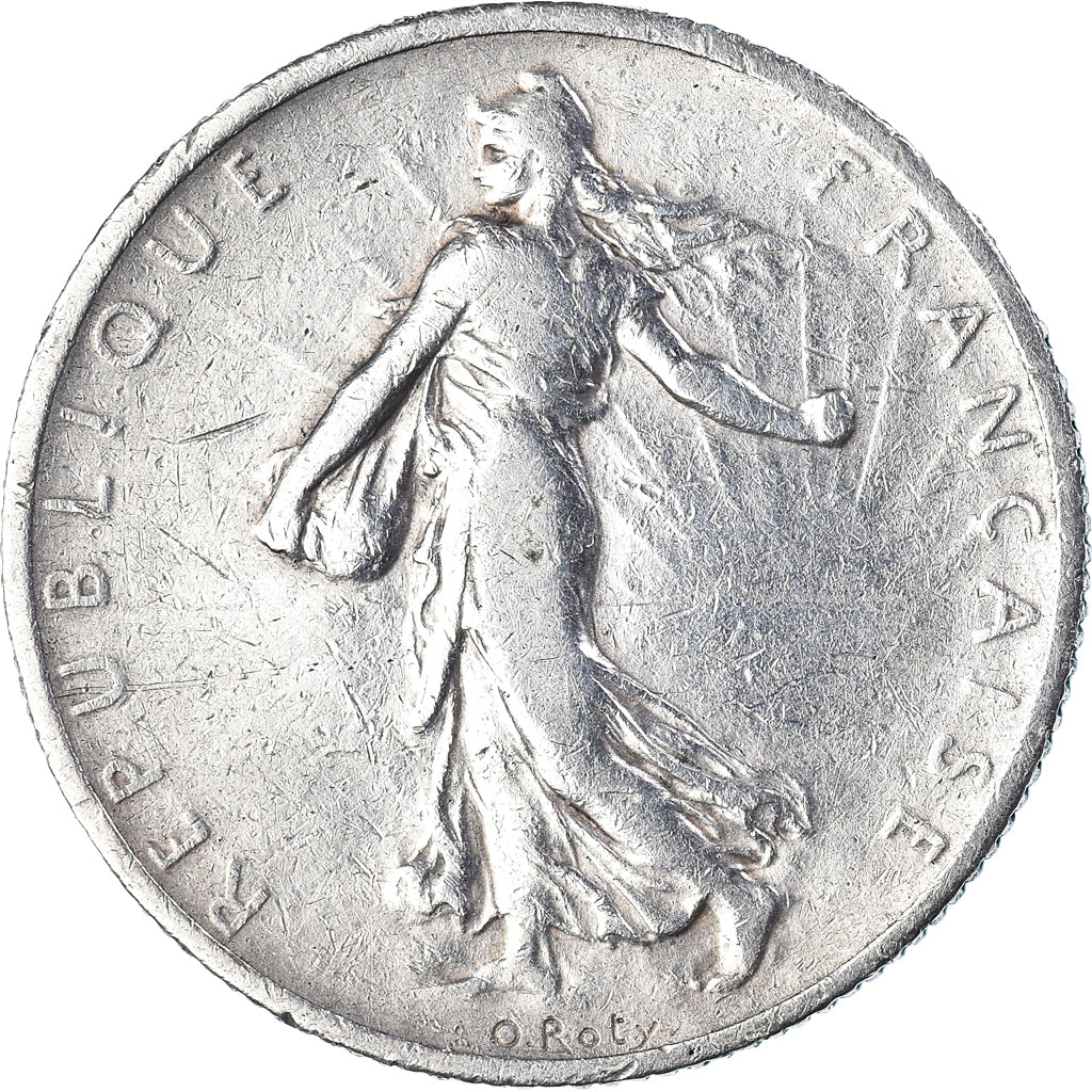 Moneta, Francia, Semeuse, 2 Francs, 1904, Paris, MB, Argento, KM:845.1