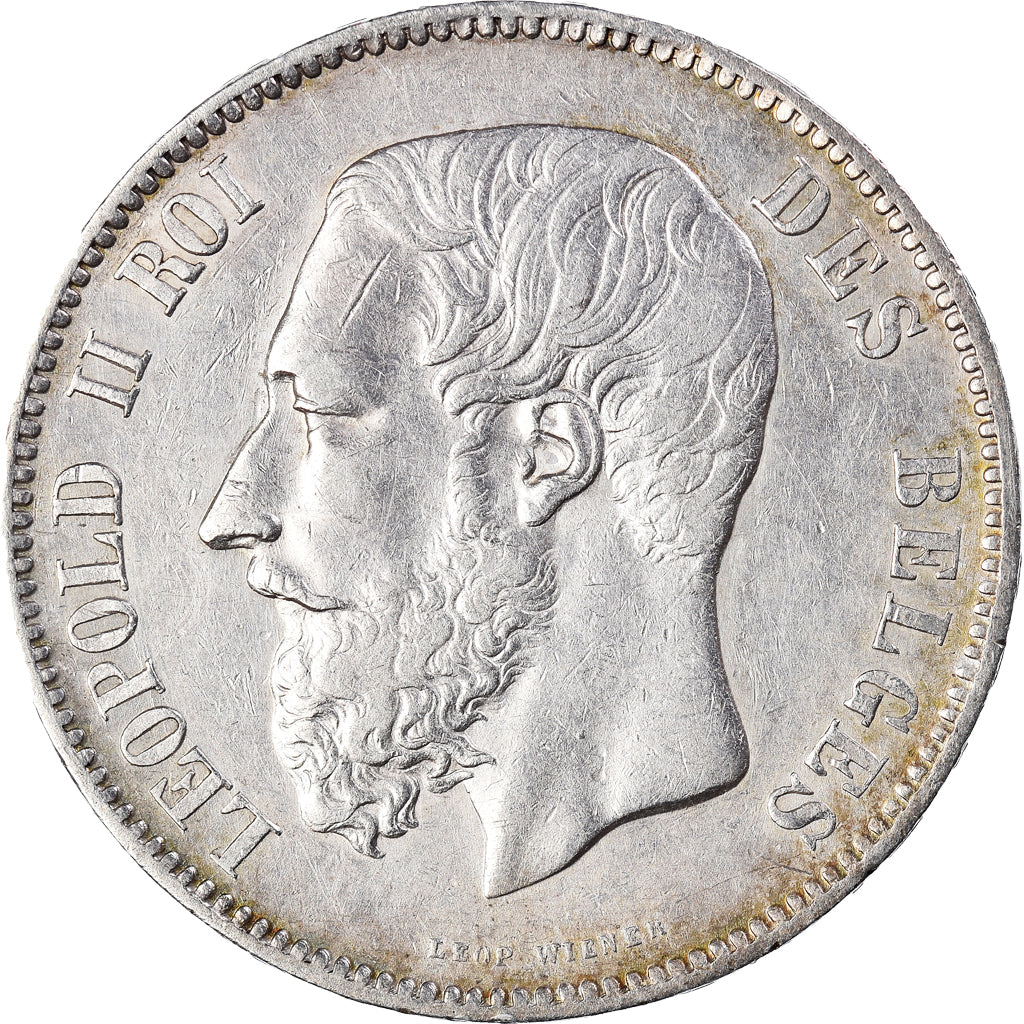 Monnaie, Belgique, Leopold II, 5 Francs, 5 Frank, 1870, TTB, Argent, KM:24