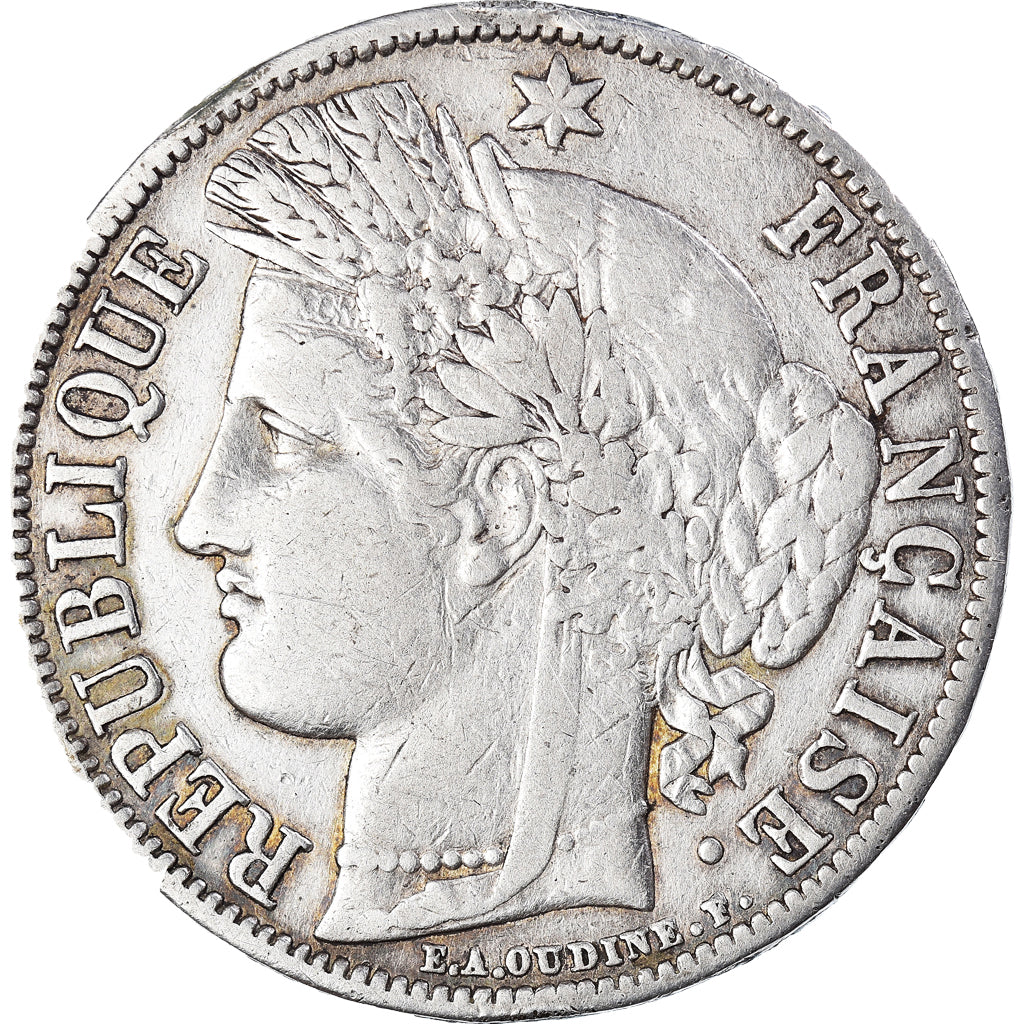 Moneta, Francja, Cérès, 5 Francs, 1851, Paris, EF(40-45), Srebro, KM:761.1