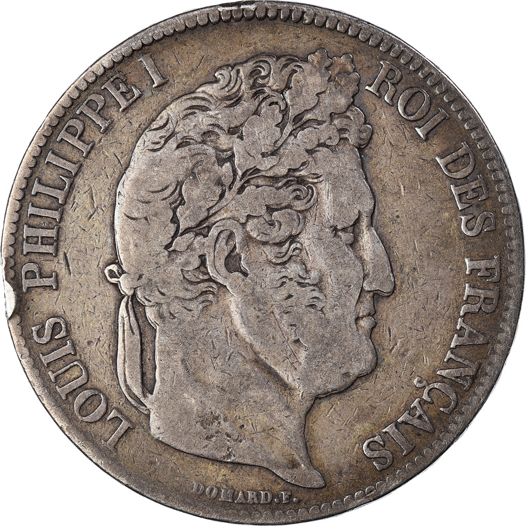 Munten, Frankrijk, Louis-Philippe, 5 Francs, 1835, Strasbourg, Abeille, FR+