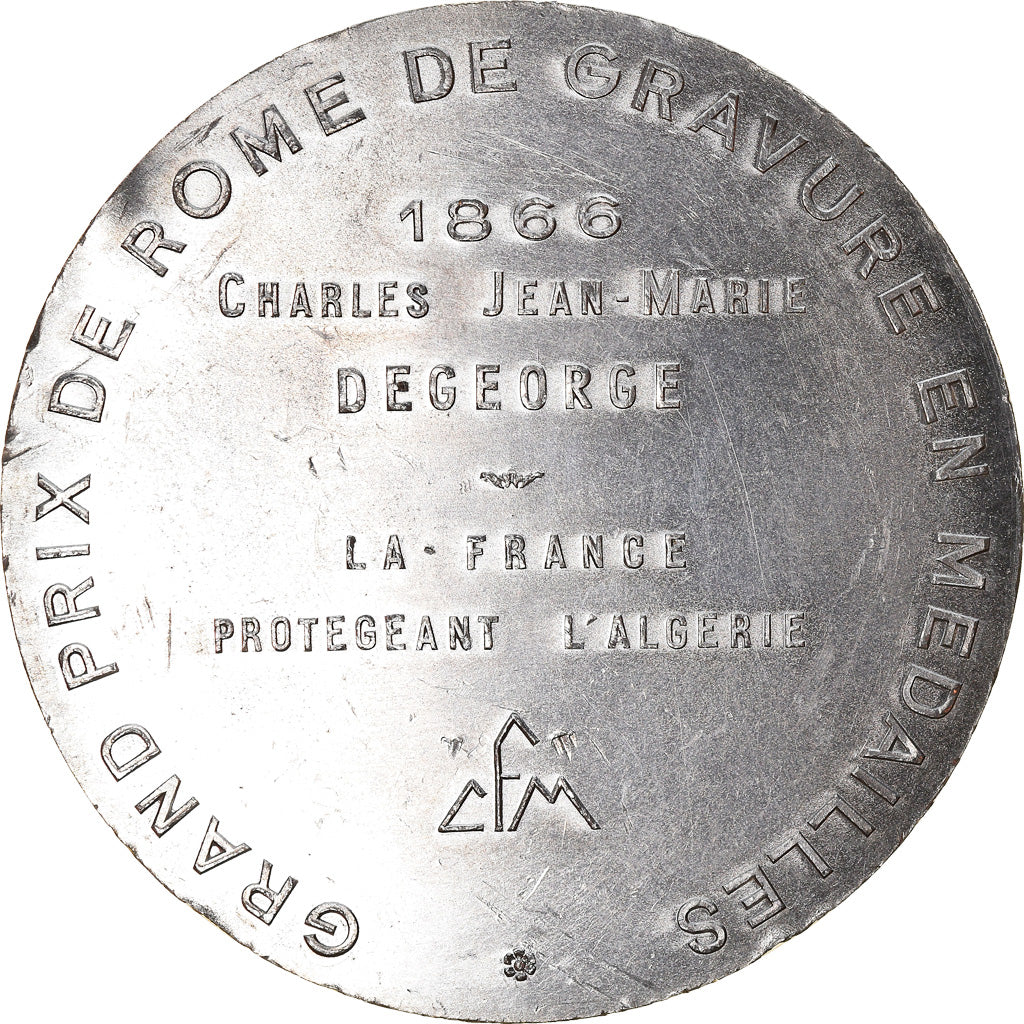 Frankreich, Medaille, Gravure, Grand Prix de Rome, France protégeant