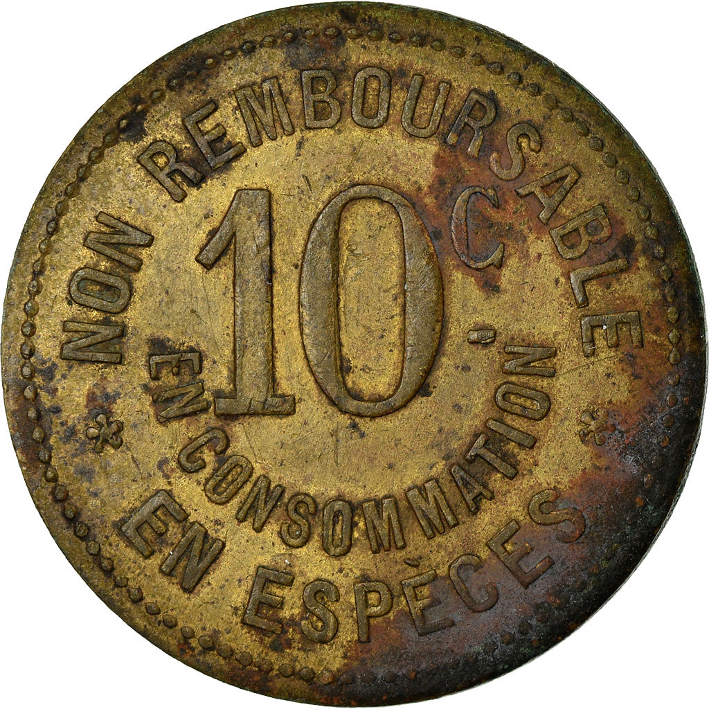 Moneta, Francia, Etoile à 5 branches, Non identifiable, 10 Centimes, BB, Ottone