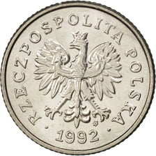 Coin, Poland, 50 Groszy, 1992, MS(63), Copper-nickel, KM:281