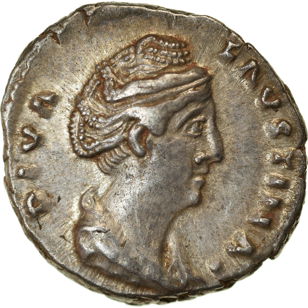 Coin, Diva Faustina I, Denarius, 141, Rome, AU(55-58), Silver, RIC:371
