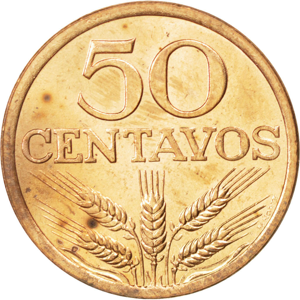 Monnaie, Portugal, 50 Centavos, 1974, SPL, Bronze, KM:596