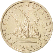 Coin, Portugal, 5 Escudos, 1985, MS(63), Copper-nickel, KM:591