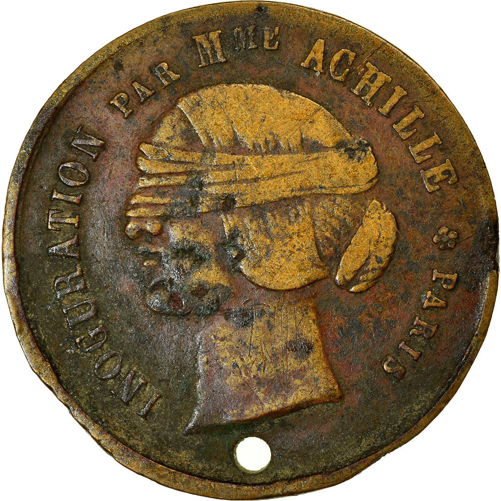 Francia, Advertising Token, Docteur Achille Barborin, Dentiste, MBC, Latón