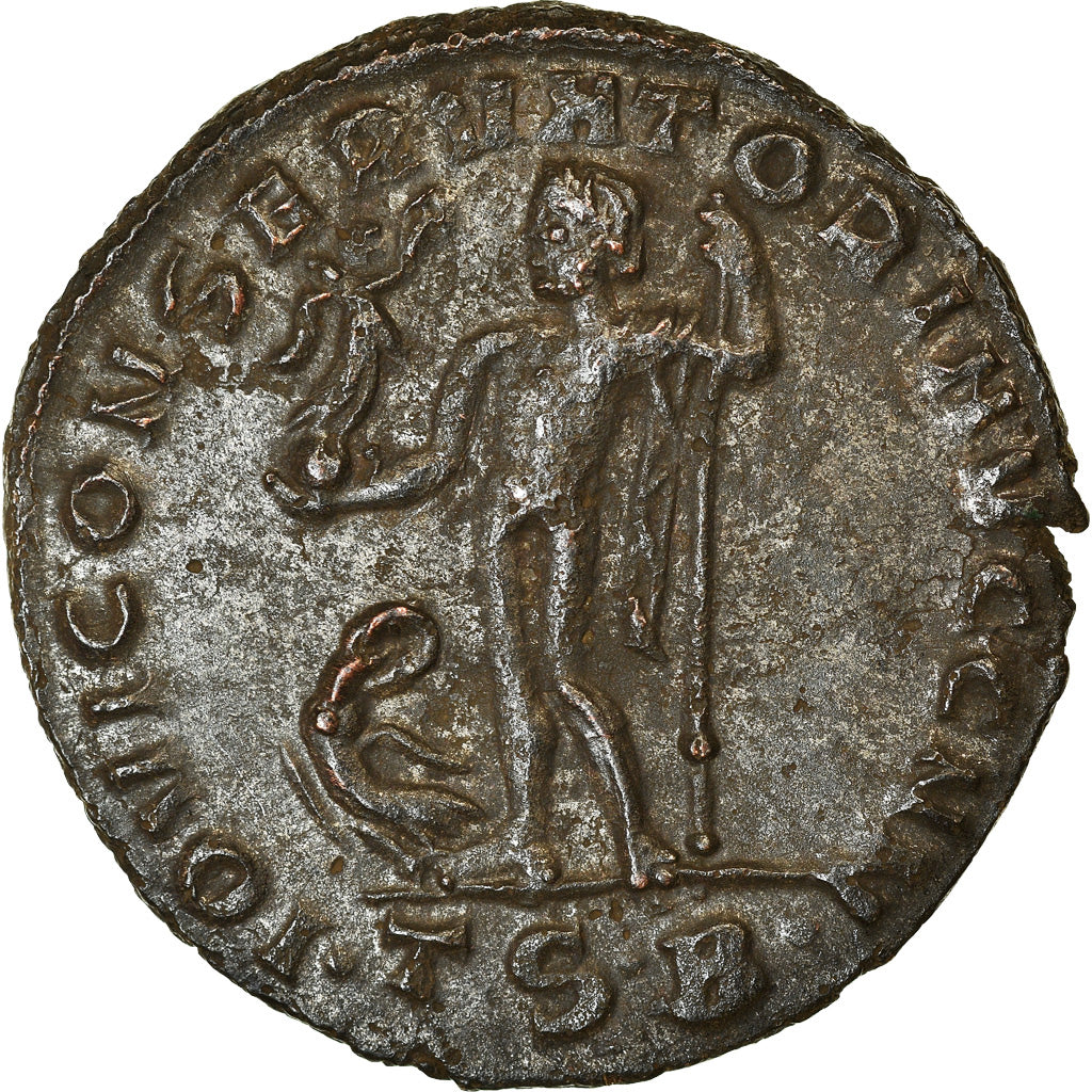 Coin, Maximinus II, Follis, 312-313, Thessalonica, AU(55-58), Bronze, RIC:61a