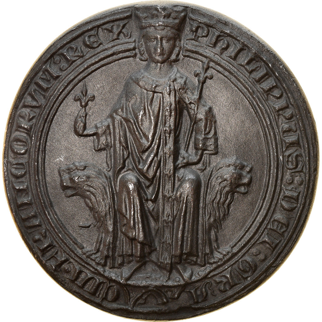 France, Medal, Reproduction Masse d'Or, Philippe IV de Valois, History, 1966