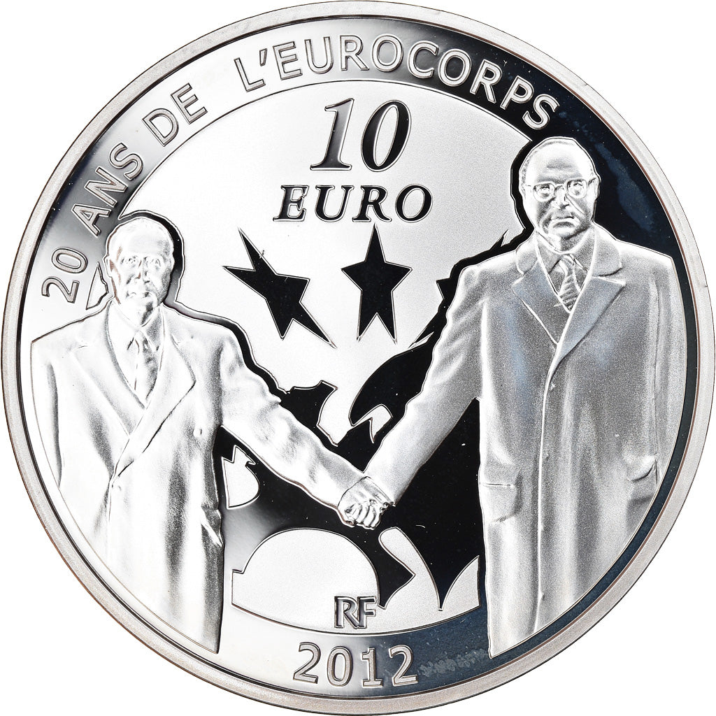 Frankrijk, Parijse munten, 10 Euro, 20 ans de l'Eurocorps, 2012, Proof, FDC