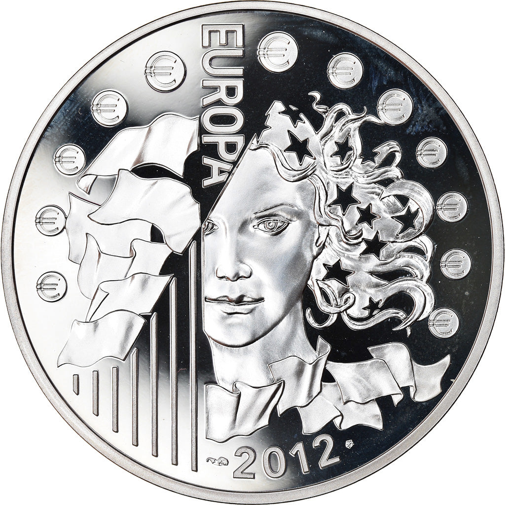 Frankrijk, Parijse munten, 10 Euro, 20 ans de l'Eurocorps, 2012, Proof, FDC