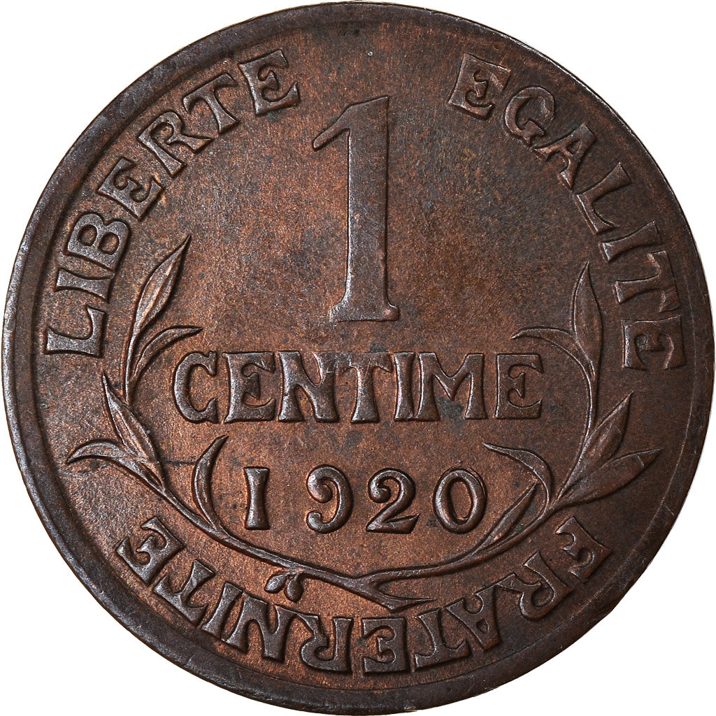 Moneta, Francia, Dupuis, Centime, 1920, Paris, BB+, Bronzo, KM:840, Gadoury:90