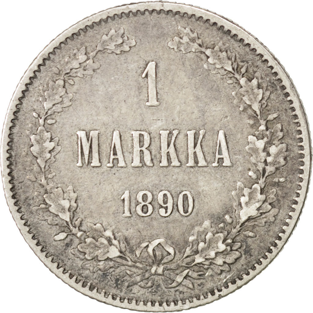 Münze, Finnland, Nicholas II, Markka, 1890, SS, Silber, KM:3.2