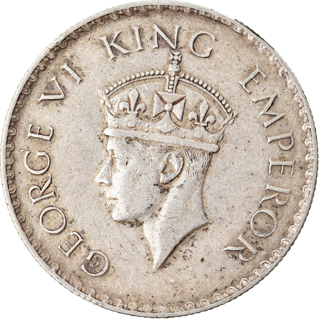 Monnaie, INDIA-BRITISH, George VI, Rupee, 1938, Bombay, Sans point, TTB, Argent