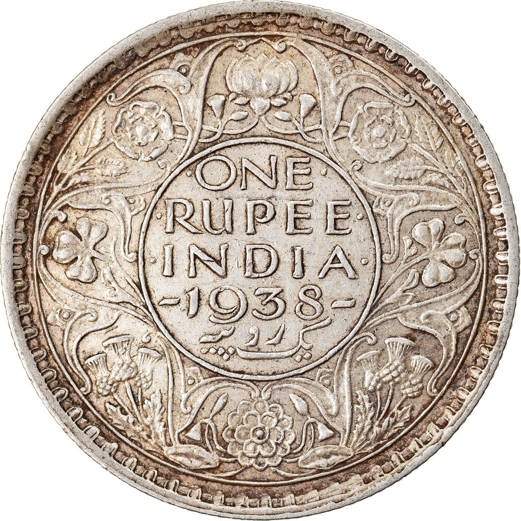 Monnaie, INDIA-BRITISH, George VI, Rupee, 1938, Bombay, Sans point, TTB, Argent