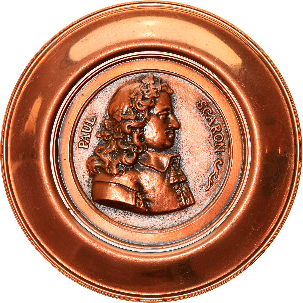 France, Medal, Littérature, Paul Scaron, History, 1973, Cure, MS(63), Copper