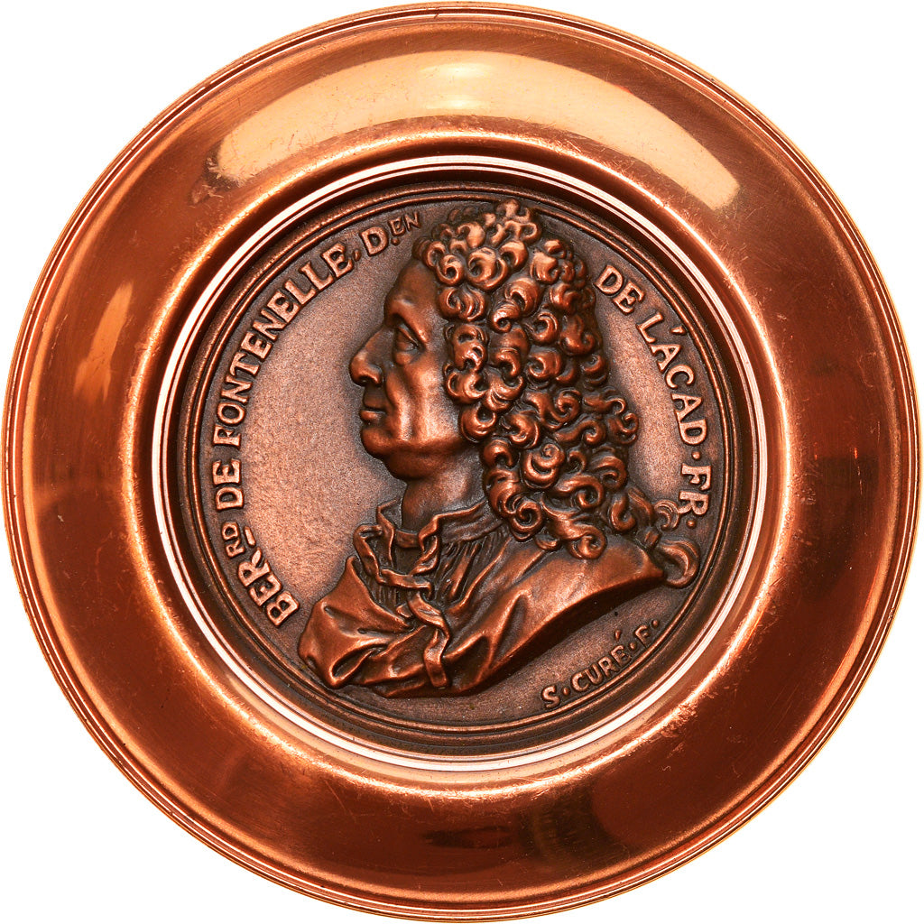 France, Medal, Bernard de Fontenelle, Académie Française, History, 1972, Cure