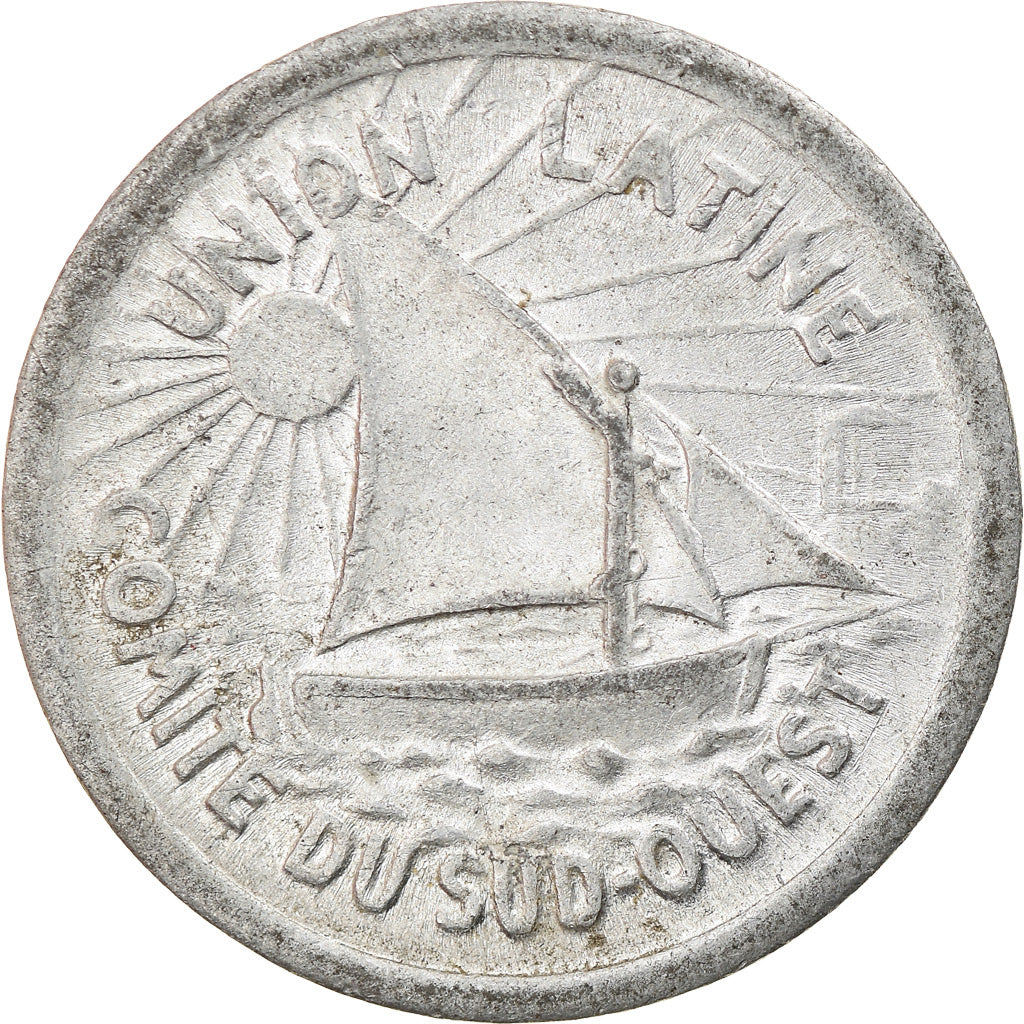 Moeda, França, Union Latine, Comité du Sud-Ouest, Toulouse, 5 Centimes