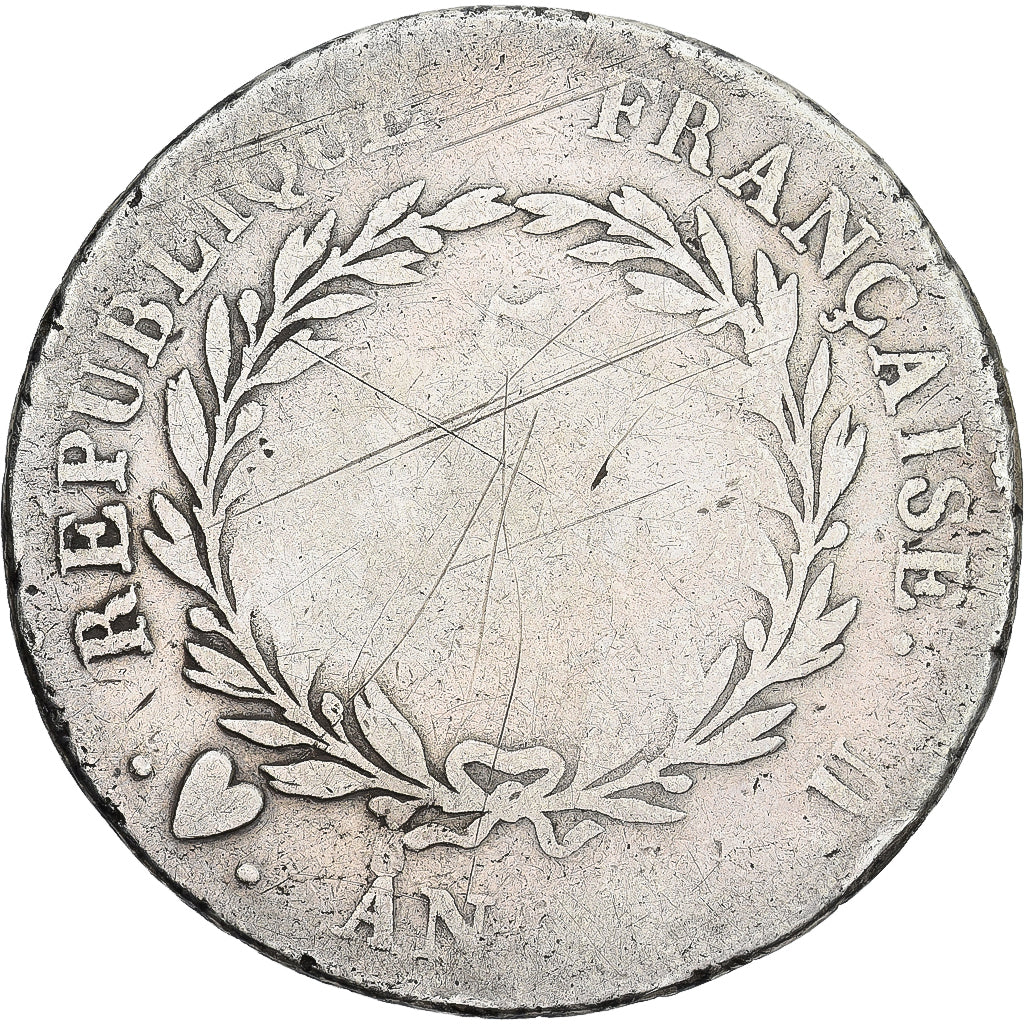 France, Napoleon Bonaparte, 5 Francs, An 12, Turin, Silver, F(12-15)