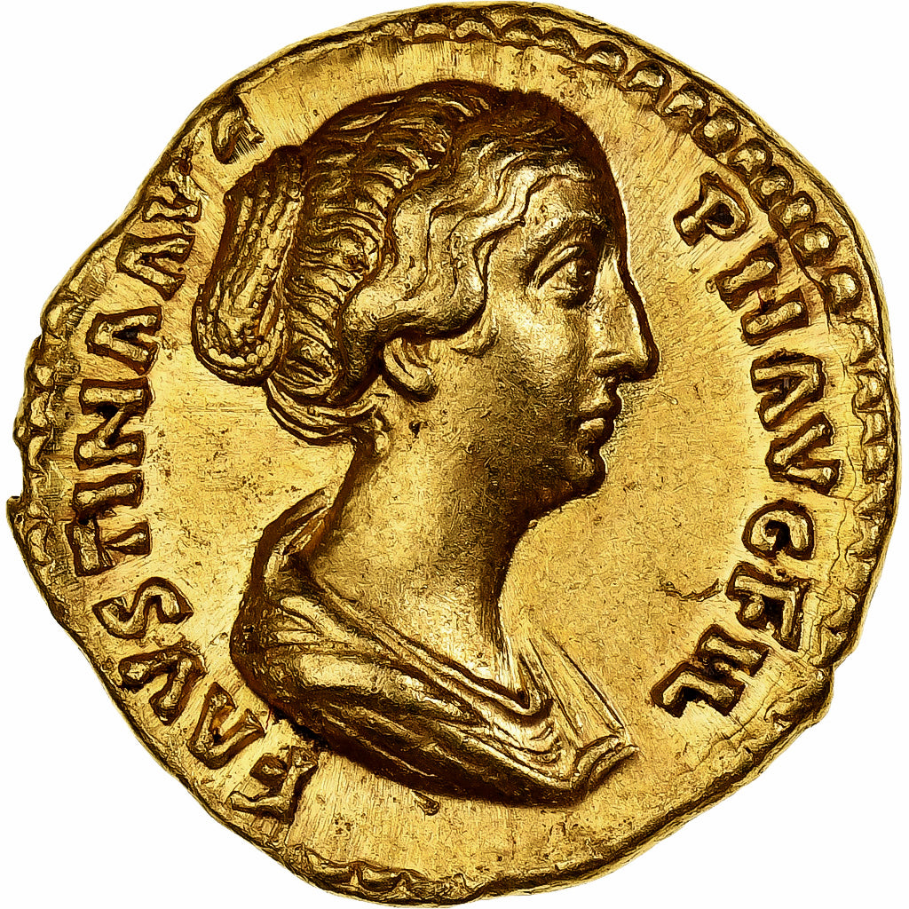 Faustina II, Aureus, 152-153, Rome, Oro, SPL-, RIC:503Aa