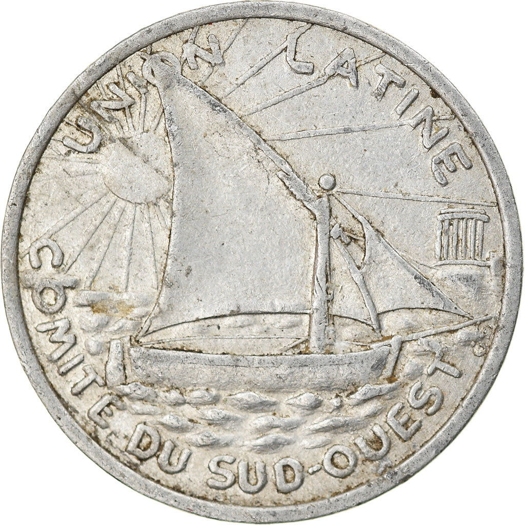 Münze, Frankreich, Union Latine, Comité du Sud-Ouest, Toulouse, 25 Centimes