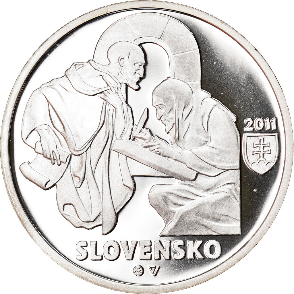 Slovaquie, 10 Euro, Zobor Documents, 2011, Kremnica, FDC, Argent, KM:115