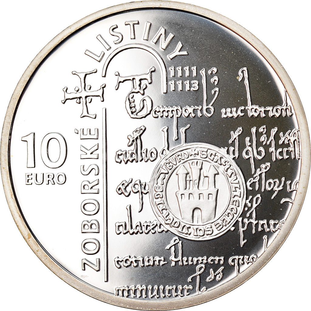 Slovaquie, 10 Euro, Zobor Documents, 2011, Kremnica, FDC, Argent, KM:115