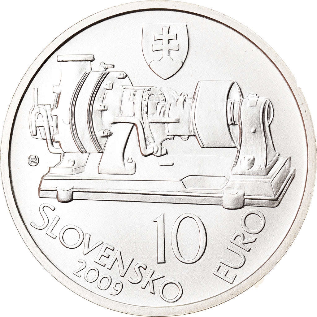 Slovaquie, 10 Euro, Aurel Stodola, 2009, Kremnica, FDC, Argent, KM:108