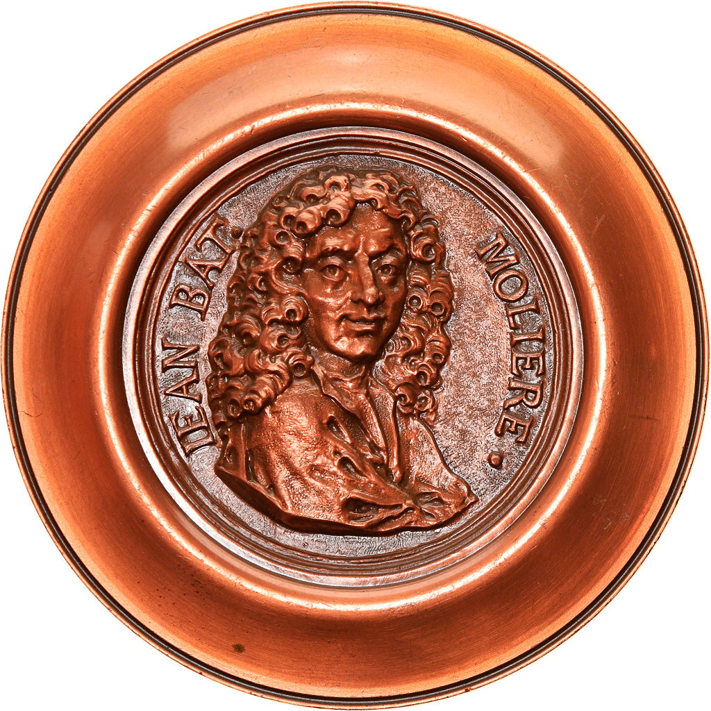 France, Medal, Molière, History, 1968, Cure, MS(63), Copper