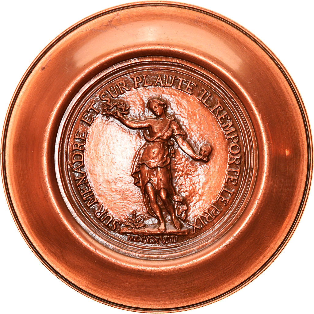 France, Medal, Molière, History, 1968, Cure, MS(63), Copper