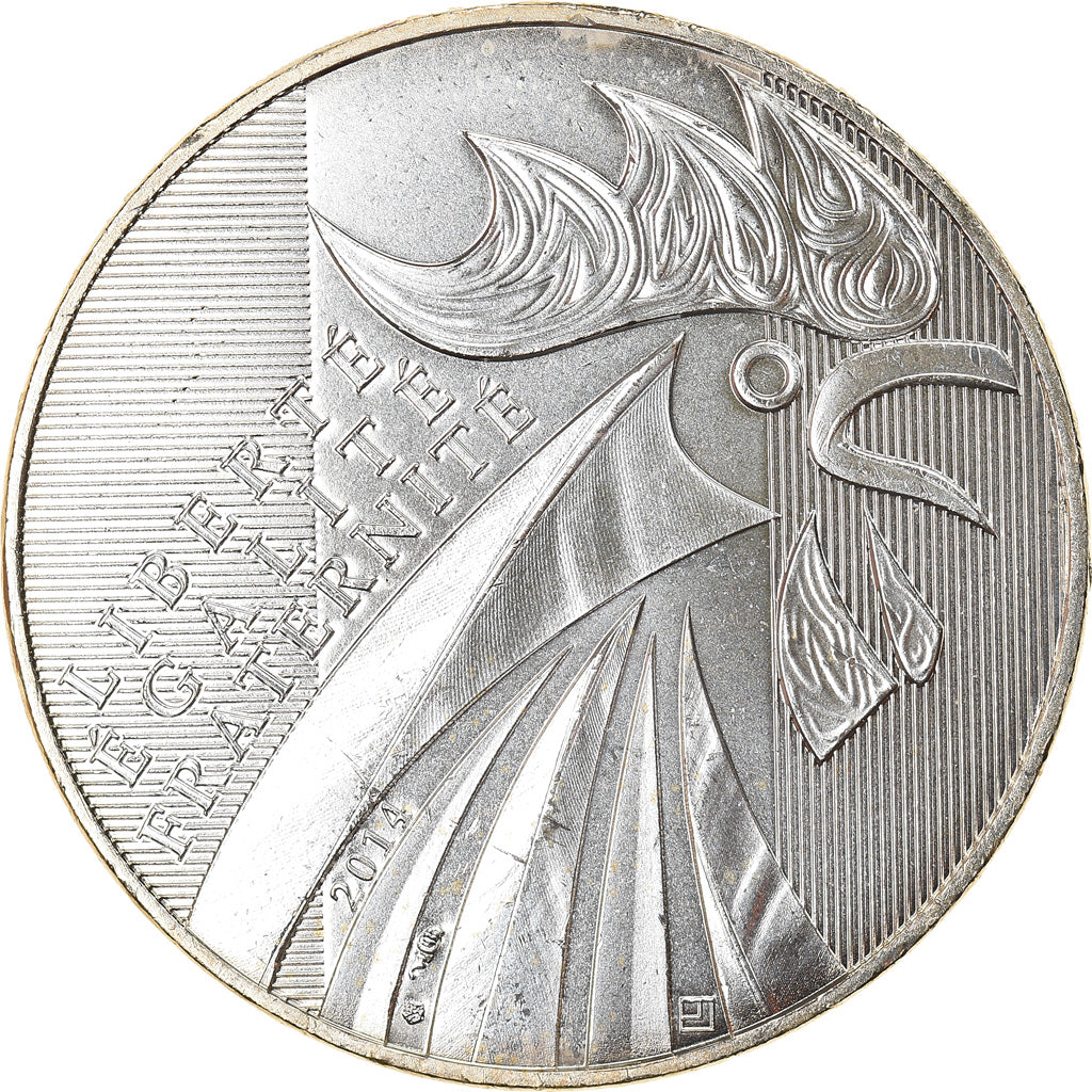 France, 10 Euro, Coq, 2014, MS(65-70), Silver, Gadoury:EU656