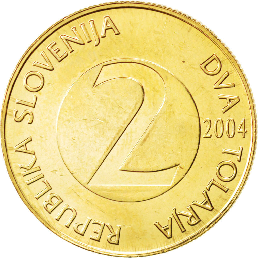 Moneta, Slovenia, 2 Tolarja, 2004, SPL, Nichel-ottone, KM:5