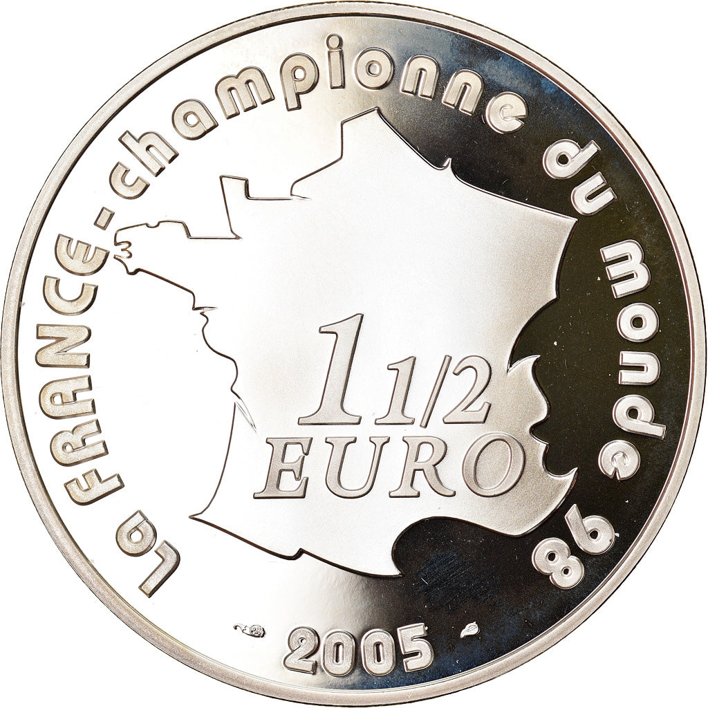 Frankrijk, 1-1/2 Euro, FIFA World Cup, 2005, Paris, Proof, FDC, Zilver, KM:2020