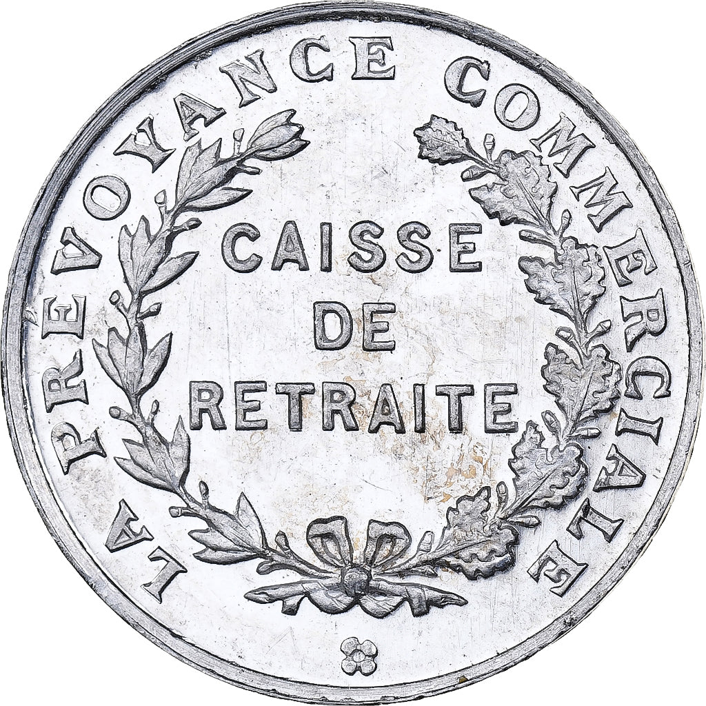 Francia, zeton, Prévoyance Commerciale, Caisse de retraite, Aluminio, EBC+