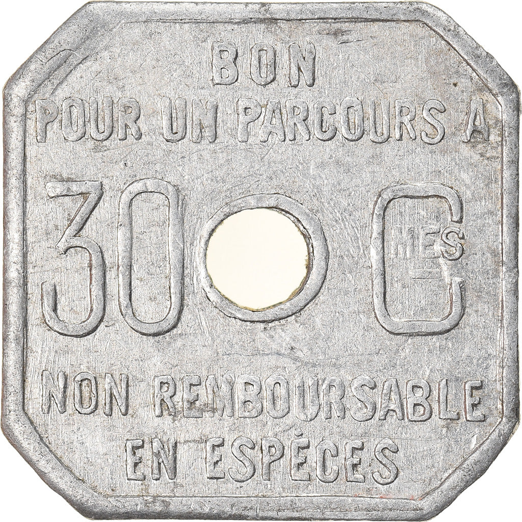 Coin, France, Société des Tramways d'Amiens, Amiens, 30 Centimes, 1922