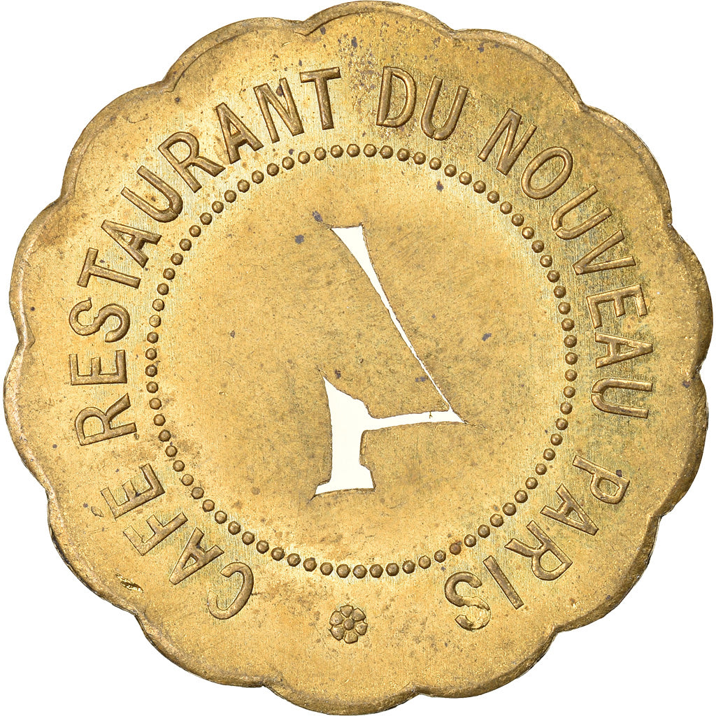 Moneta, Francia, Café restaurant du nouveau Paris, Paris, 4 Francs, SPL-
