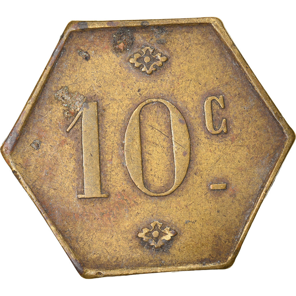 Munten, Frankrijk, Uncertain Mint, 10 Centimes, Denomination on both sides, ZF