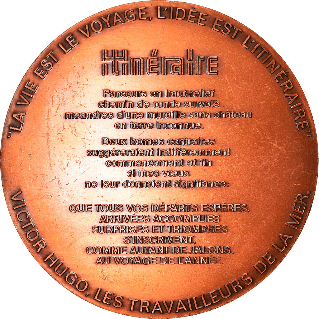 France, Medal, Victor Hugo, Les Travailleurs de la Mer, Arts & Culture, 1976