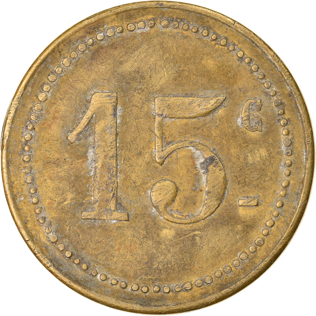 Munten, Frankrijk, Uncertain Mint, 15 Centimes, Denomination on both sides, FR+