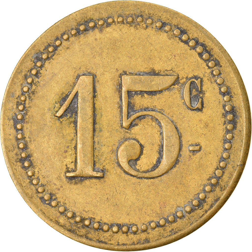 Munten, Frankrijk, Uncertain Mint, 15 Centimes, Denomination on both sides, ZF