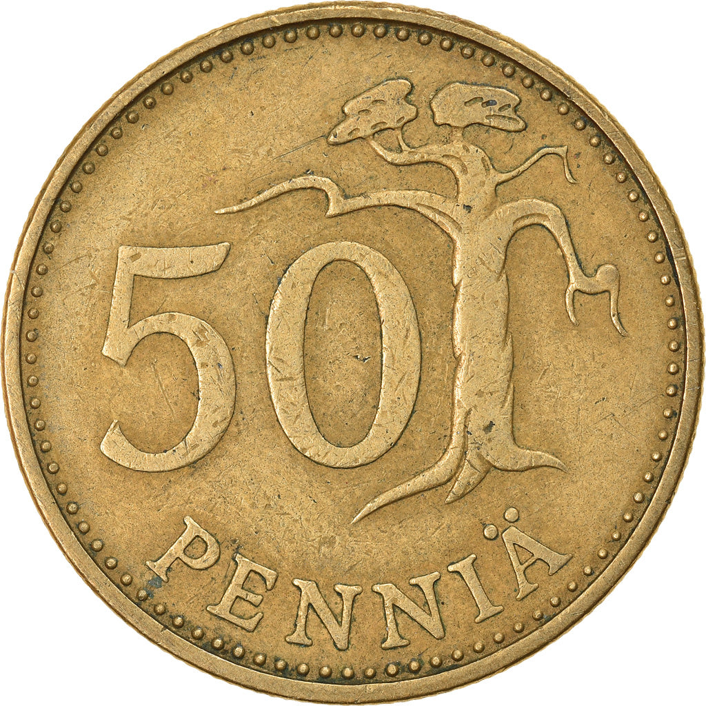 Münze, Finnland, 50 Penniä, 1970, SS, Aluminum-Bronze, KM:48