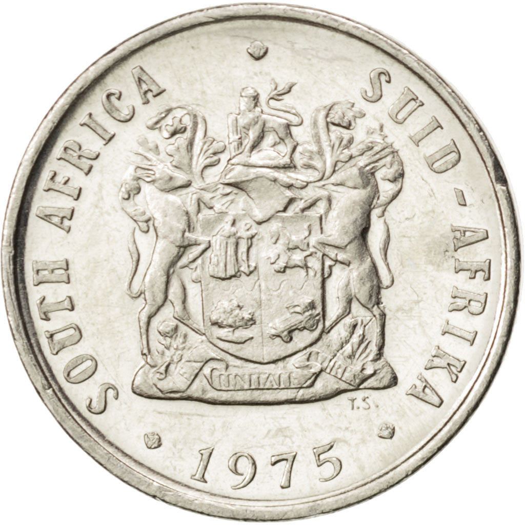Moneta, Sudafrica, 10 Cents, 1975, SPL, Nichel, KM:85