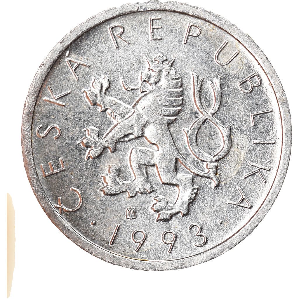 Münze, Tschechische Republik, 10 Haleru, 1993, VZ, Aluminium, KM:6