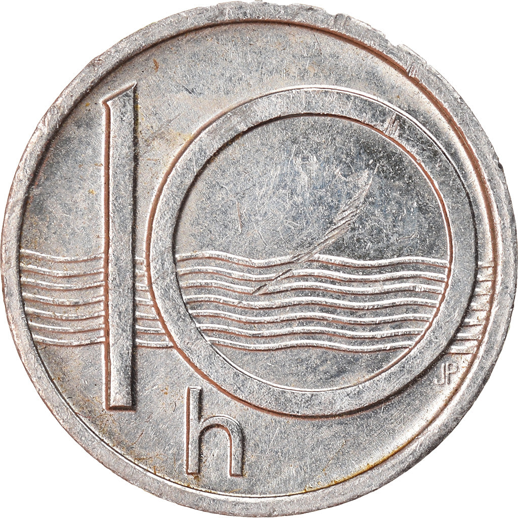 Münze, Tschechische Republik, 10 Haleru, 1993, VZ, Aluminium, KM:6