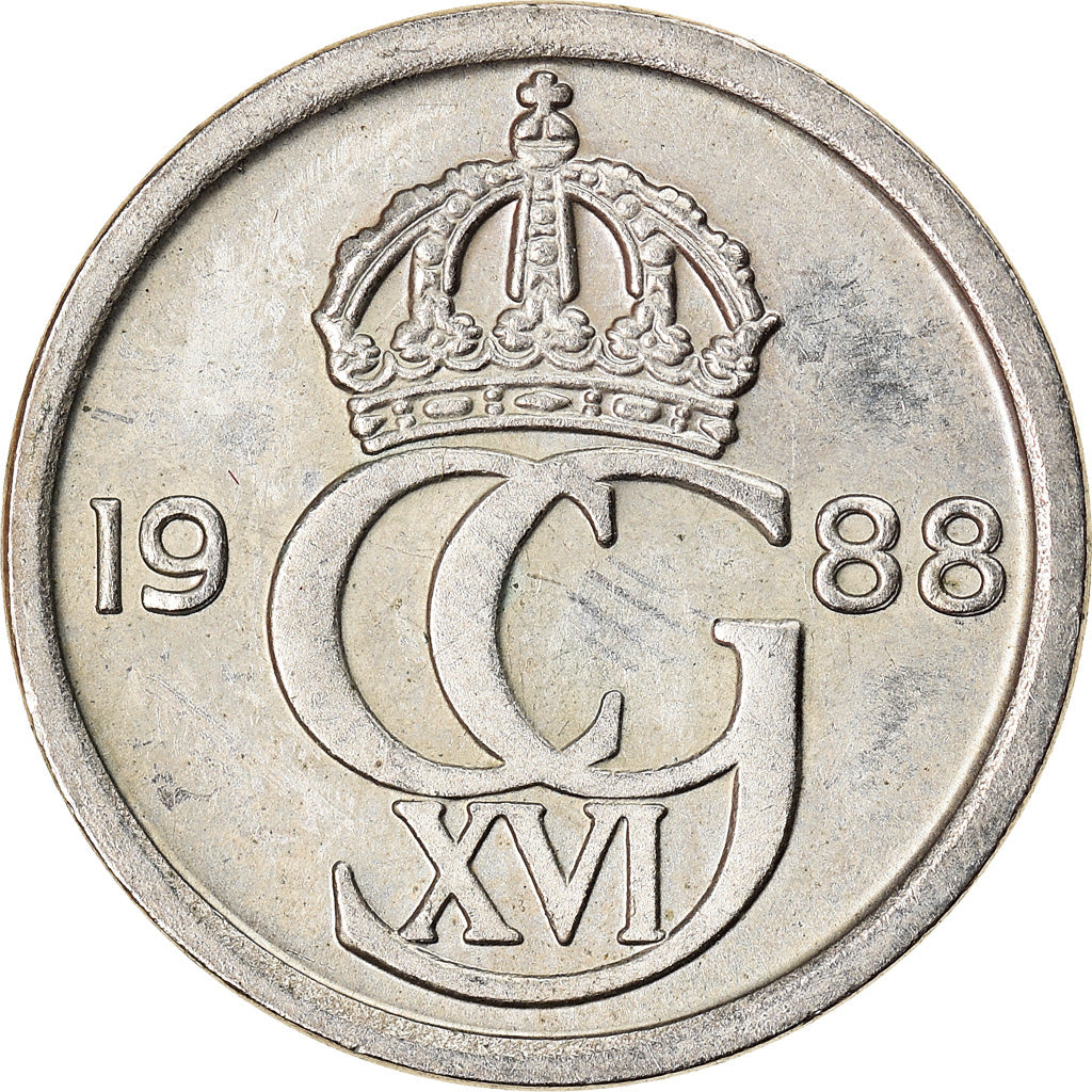 Munten, Zweden, Carl XVI Gustaf, 10 Öre, 1988, PR, Copper-nickel, KM:850